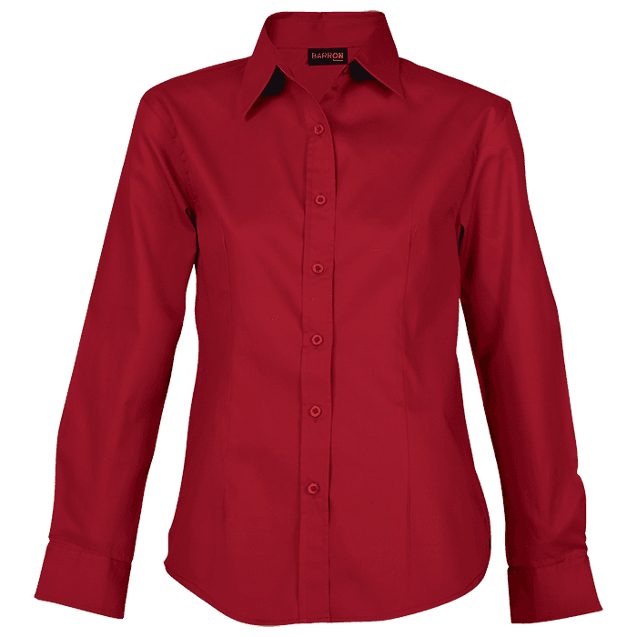 Brushed Cotton Twill Blouse Long Sleeve Ladies 4