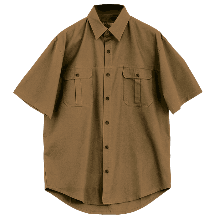 Plain Bush Shirt Mens 2