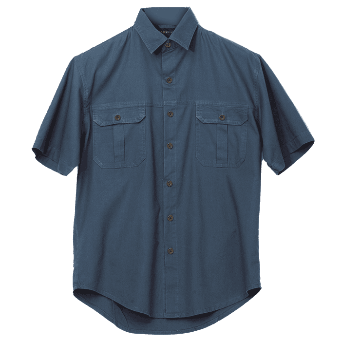 Plain Bush Shirt Mens 4