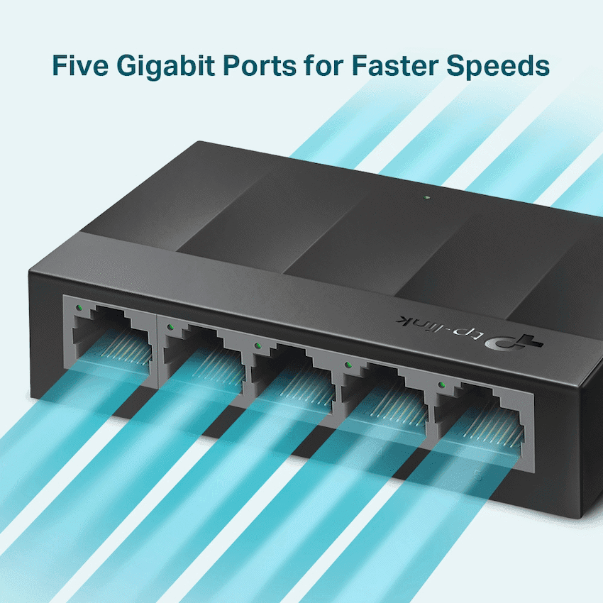 TP-Link LiteWave LS1005G 5-Port Gigabit Desktop Switch 4