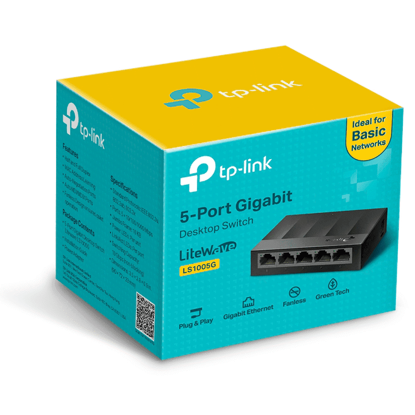 TP-Link LiteWave LS1005G 5-Port Gigabit Desktop Switch 5