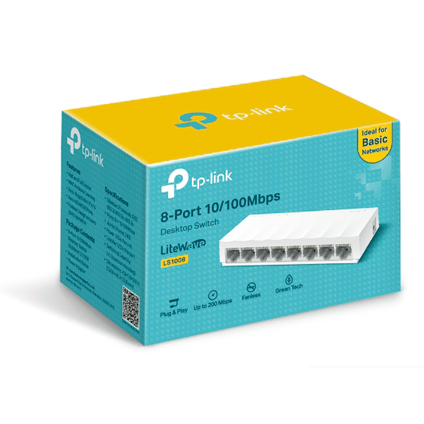 TP-Link LS1008 8-Port 10/100Mbps Desktop Switch 4