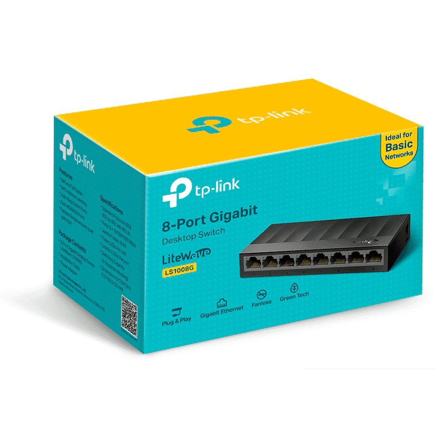 TP-Link LS1008G LiteWave 8-Port Gigabit Desktop Switch 3