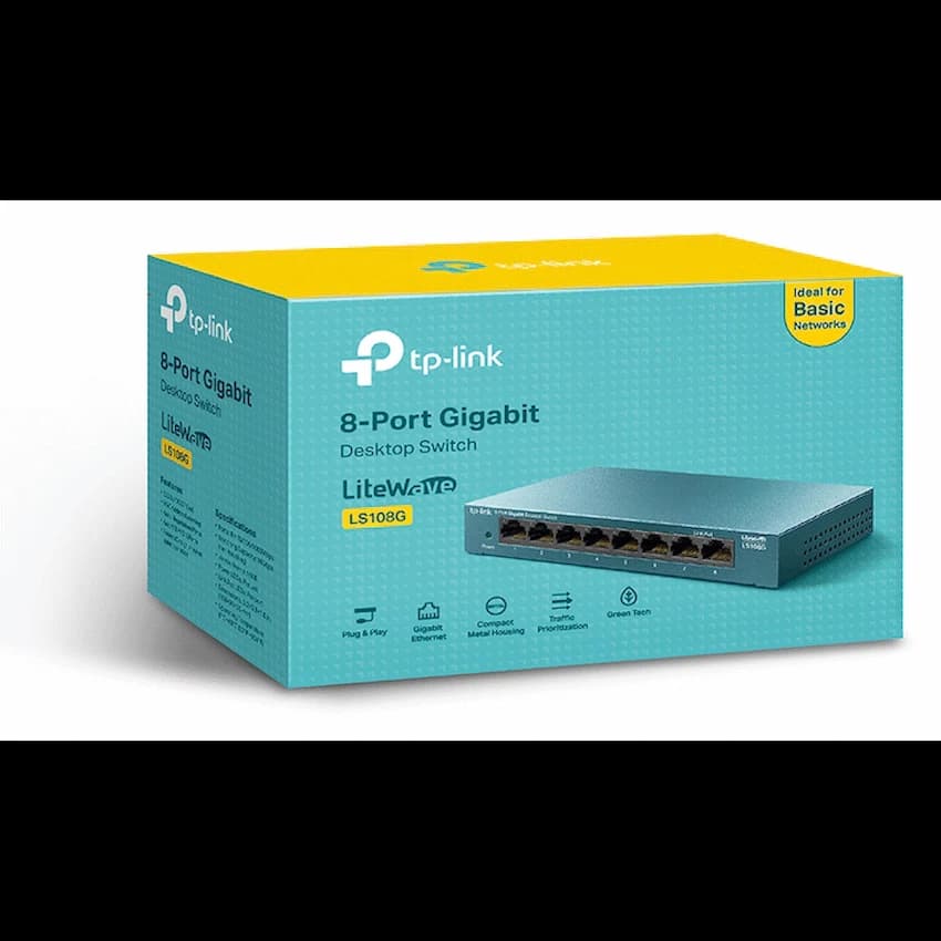 TP-Link LS108G LiteWave 8-Port Gigabit Desktop Switch 7