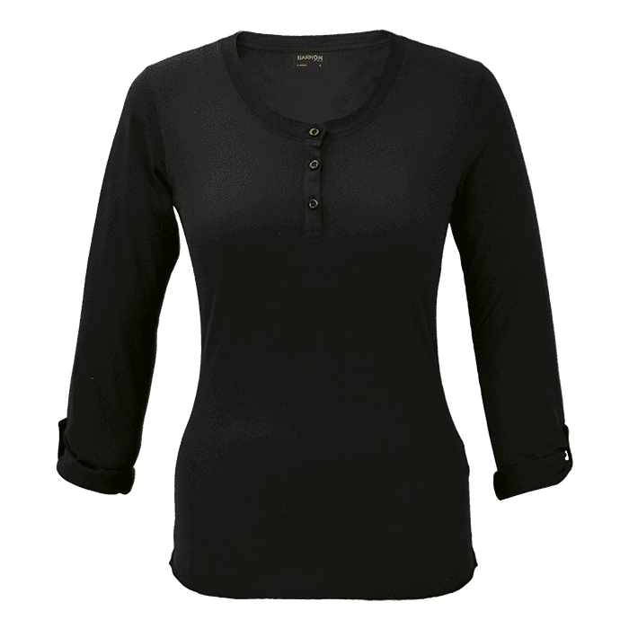 145g Henley Long Sleeve T-Shirt Ladies 3