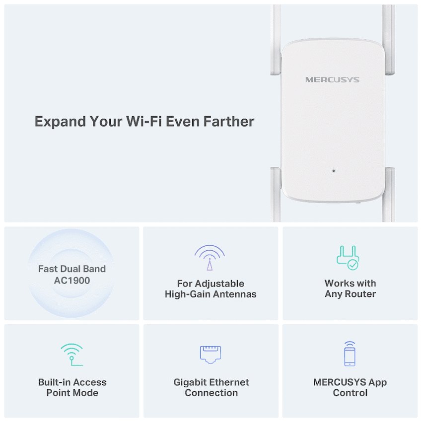 TP-Link Mercusys ME50G AC1900 Wi-Fi Range Extender 3