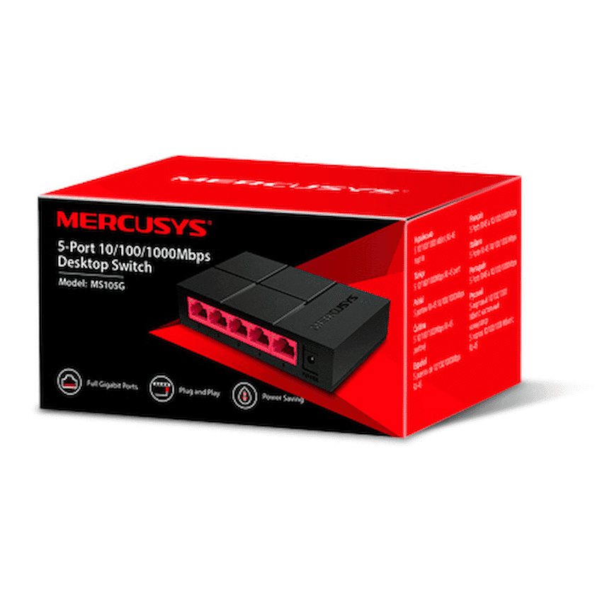 TP-Link Mercusys MS105G 5-Port Gigabit Desktop Switch 4
