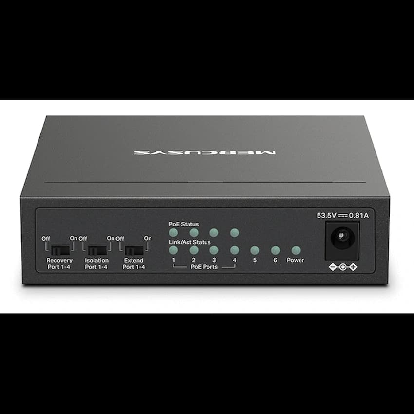 TP-Link Mercusys MS106LP 6-Port 10/100Mbps Desktop Switch with 4-Port PoE+ 3