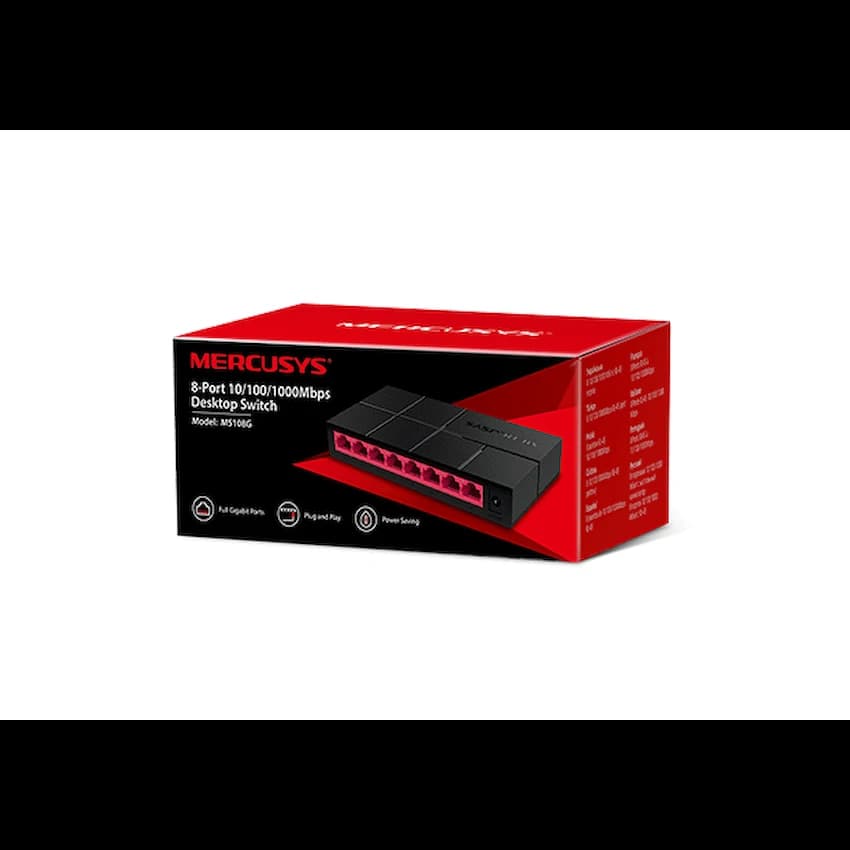 TP-Link Mercusys MS108G 8-Port Gigabit Desktop Switch 4