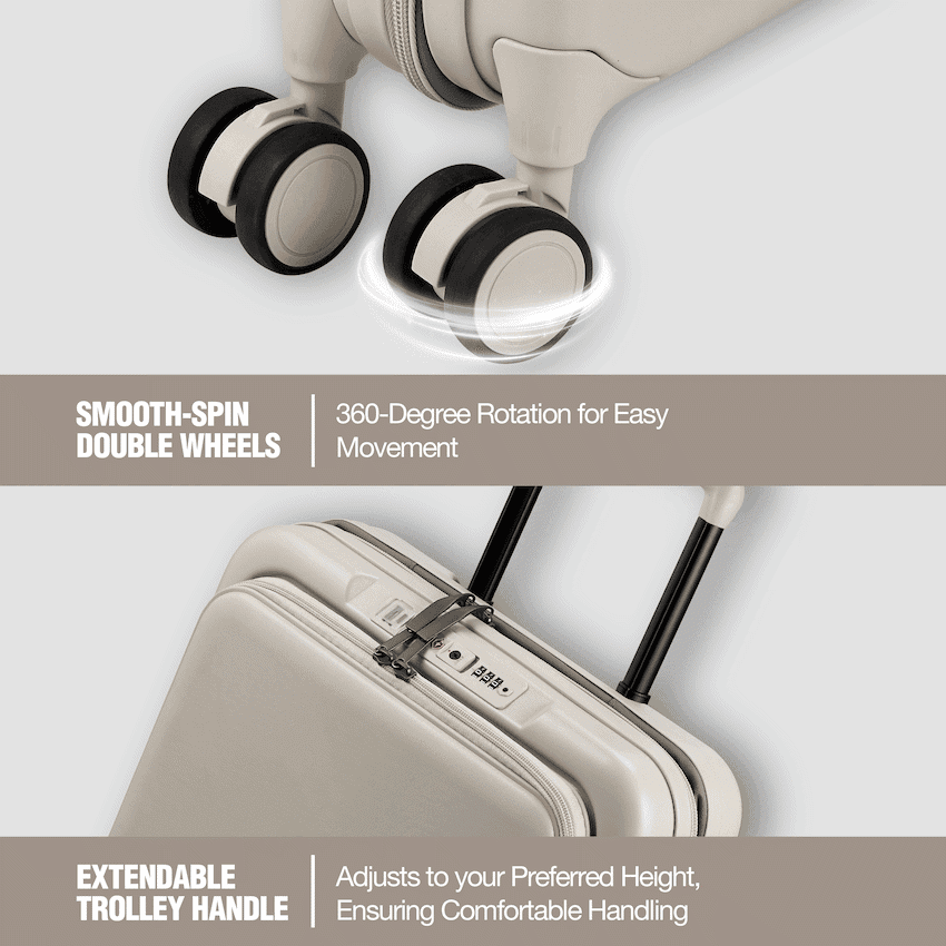 Expandable PP 55cm Carry On Luggage 4