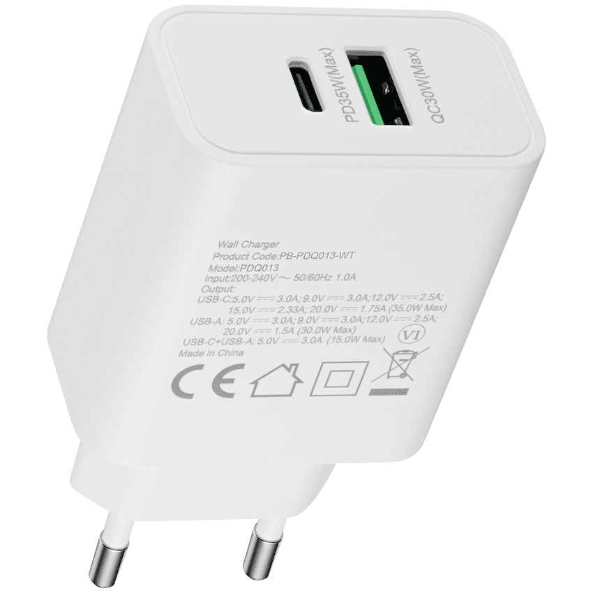 Pro Bass Dual USB + Type-C Wall Charger 32w 5