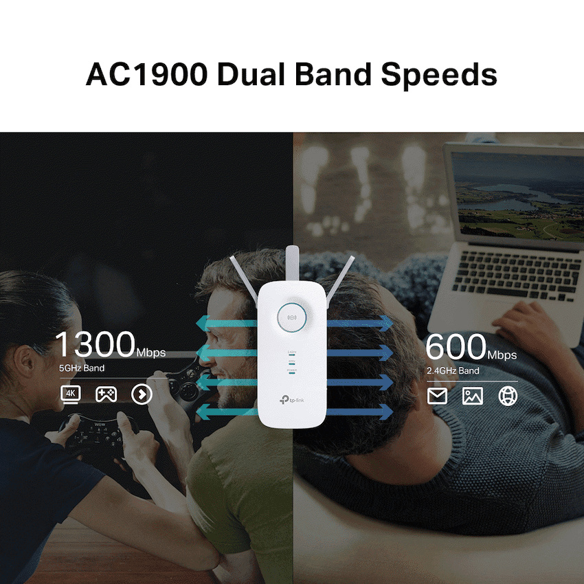TP-Link RE550 AC1900 MU-MIMO Wi-Fi Range Extender 7