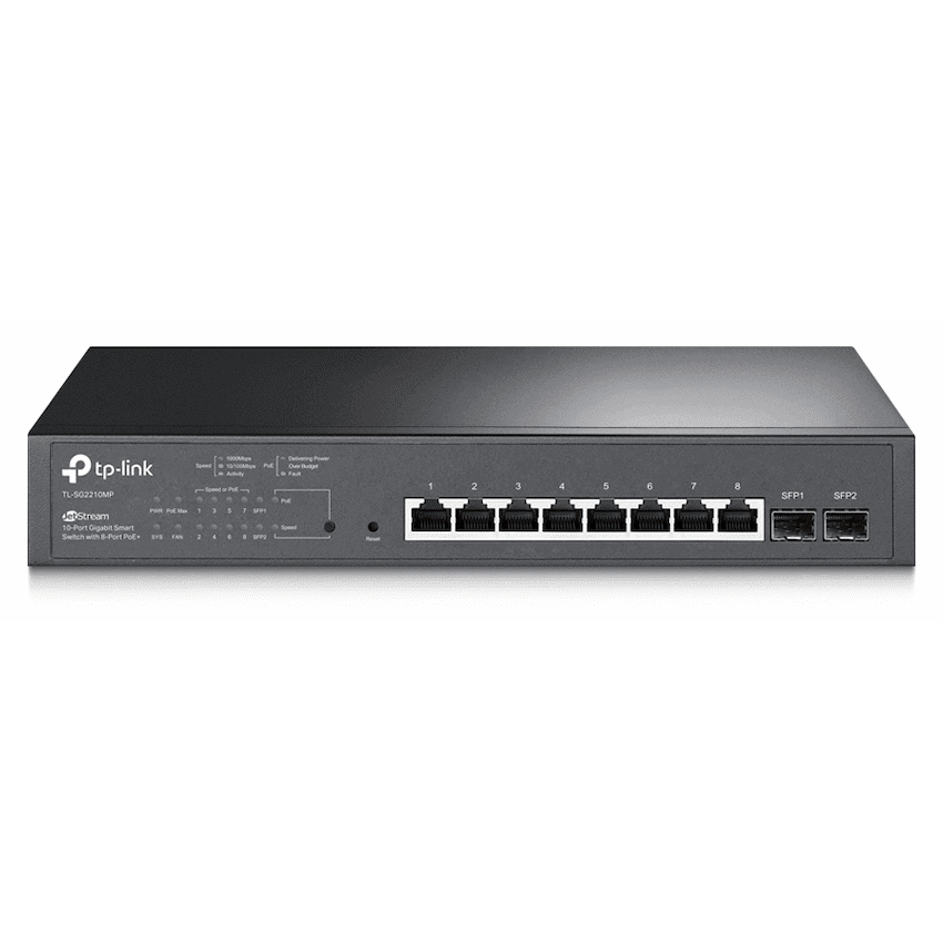 TP-Link SG2210MP JetStream 10-Port Gigabit Smart Switch with 8-Port PoE+ 2