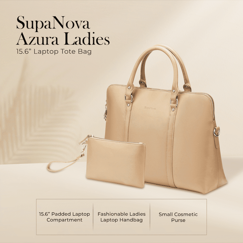 Supanova Azura Ladies 15.6" Laptop Tote Bag Black 9