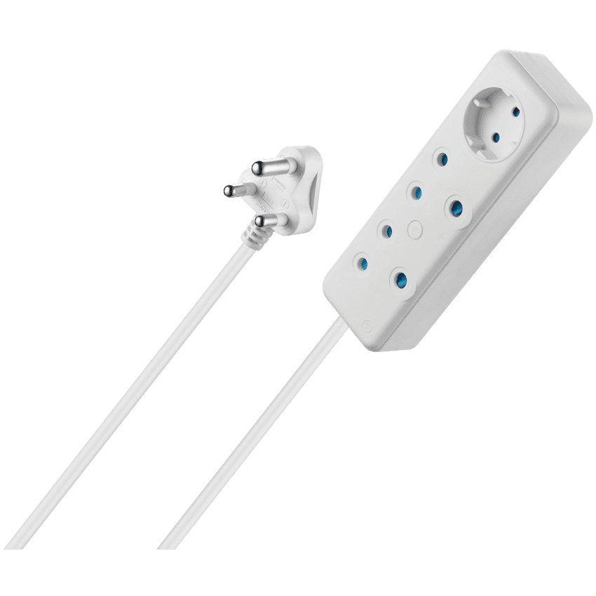 SWITCHED 3 Way Multiplug - White 3