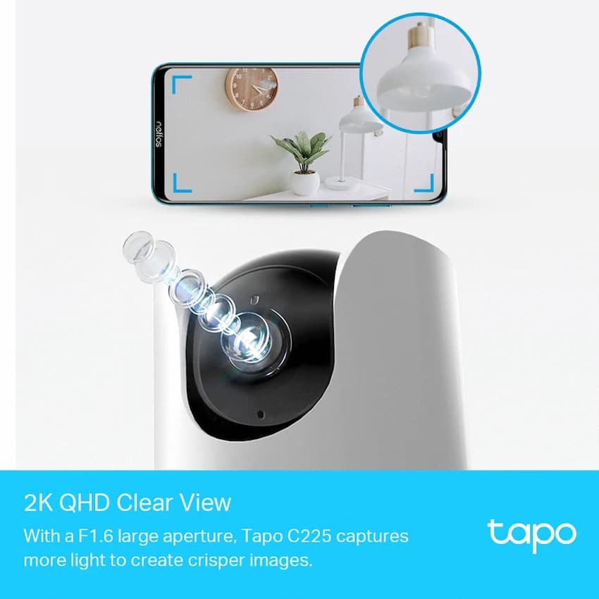 TP-Link Tapo C225 2K QHD Pan/Tilt AI Home Security Wi-Fi Camera 3
