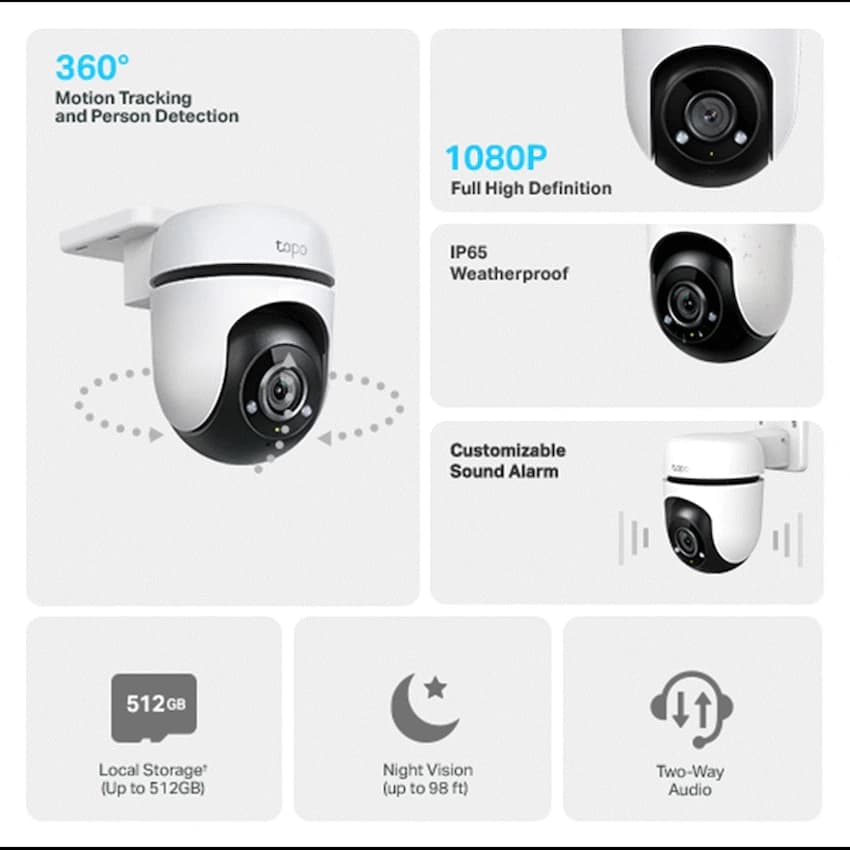 TP-Link Tapo C500 1080p Outdoor Pan/Tilt Security Wi-Fi Camera 4