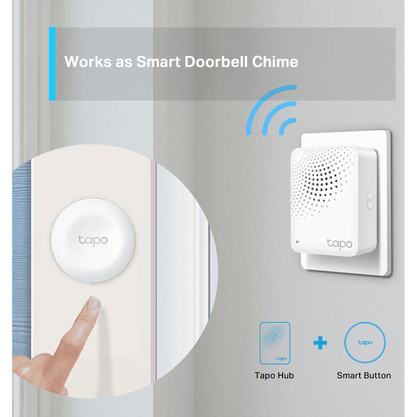 TP-Link Tapo H100 Smart Wi-Fi 868mhz Hub with Chime 6