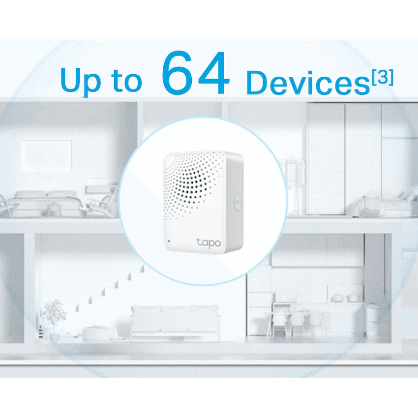 TP-Link Tapo H100 Smart Wi-Fi 868mhz Hub with Chime 8