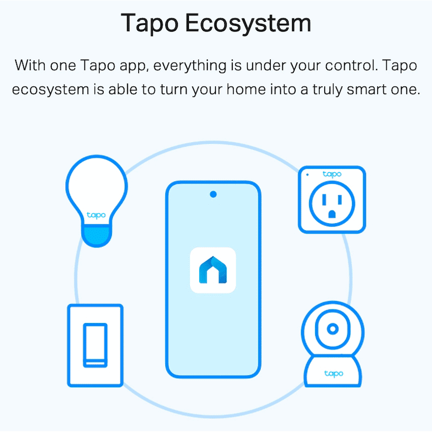 TP-Link Tapo L510E 8.7w Smart Wi-Fi Warm White Light Bulb, Dimmable, A60, E27 7