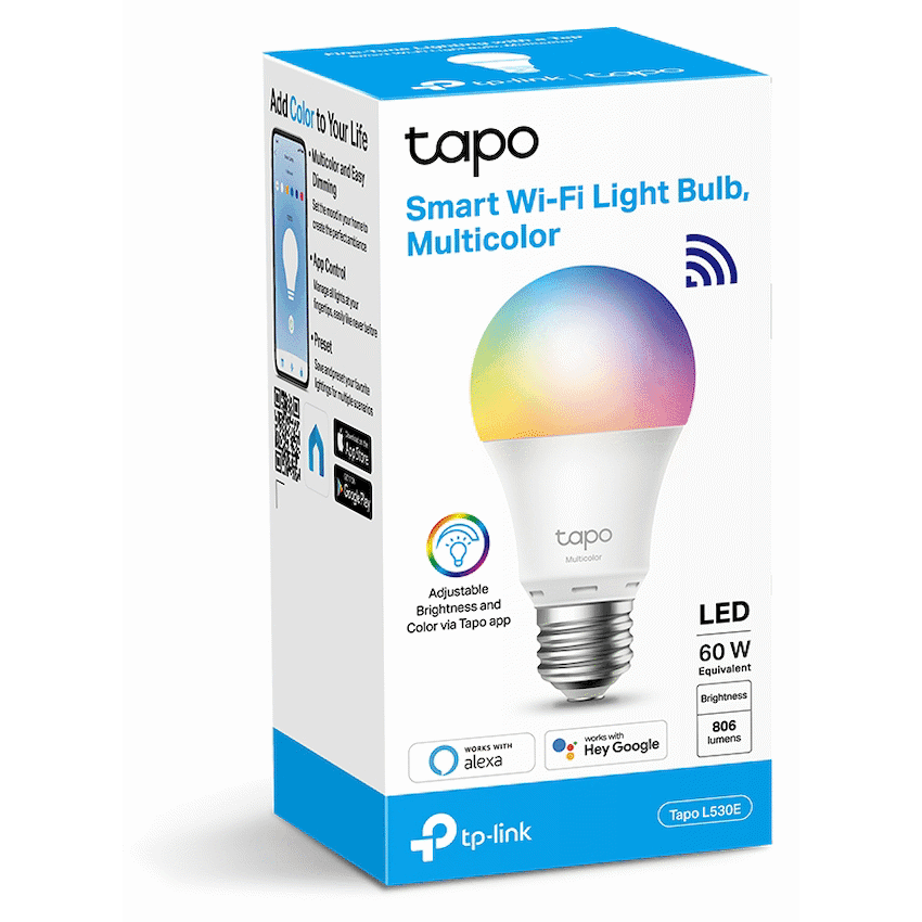 TP-Link Tapo L530E 9w Smart Wi-Fi Light Bulb, Multicolor, A60, E27 2
