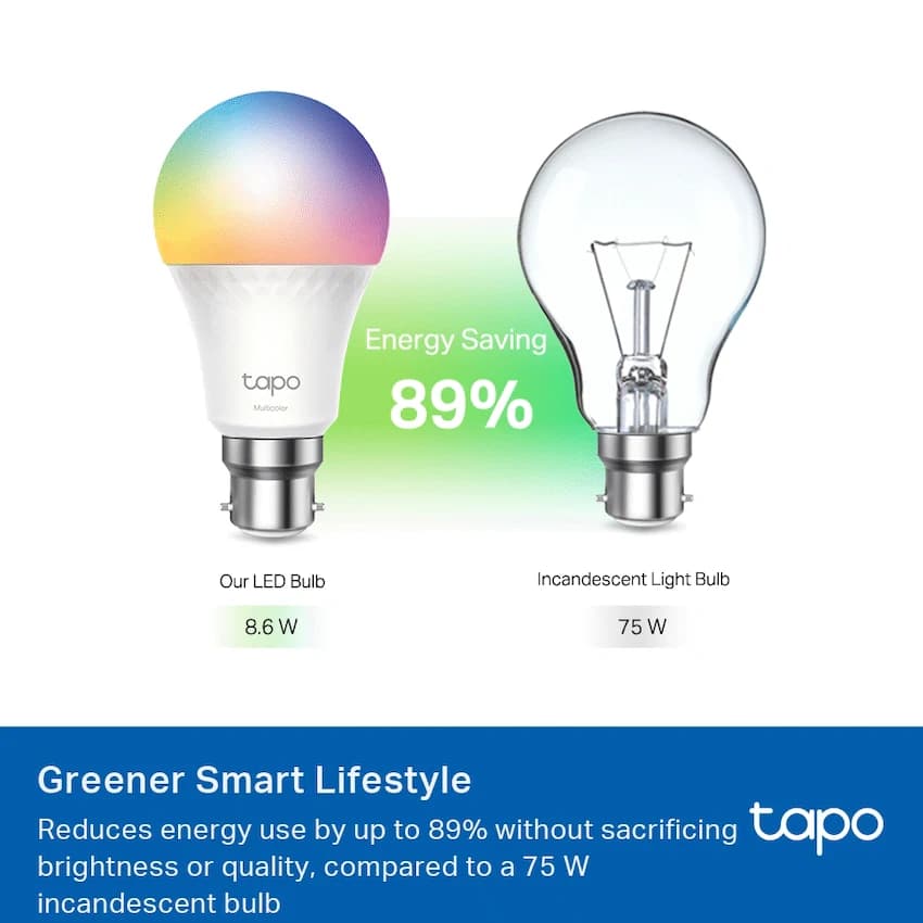 TP-Link Tapo Smart Wi-Fi Light Bulb - Multicolor 3