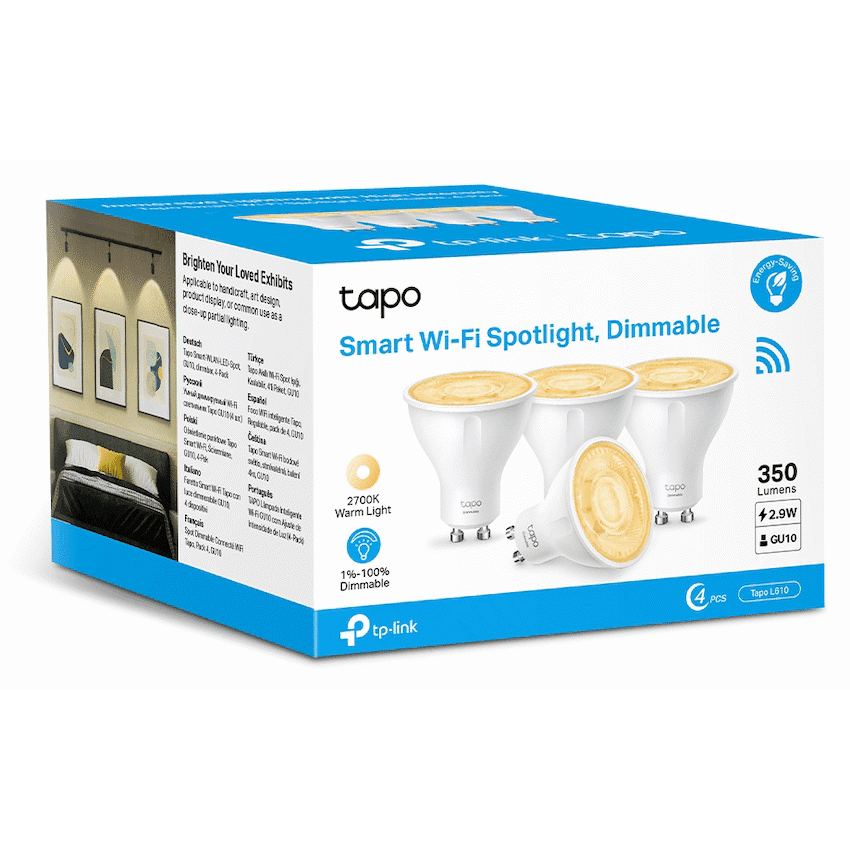 TP-Link Tapo L610 2.9 Smart Wi-Fi Bulb 2.9W Warm White, Dimmable, GU10 2