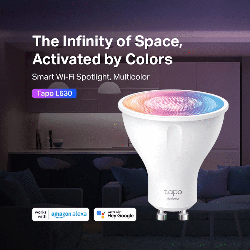 TP-Link Tapo L630 3.7w Smart Wi-Fi Multicolour, Dimmable, GU 3
