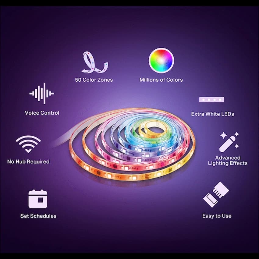 TP-Link Tapo Smart Wi-Fi Light Strip - Multicolor 2