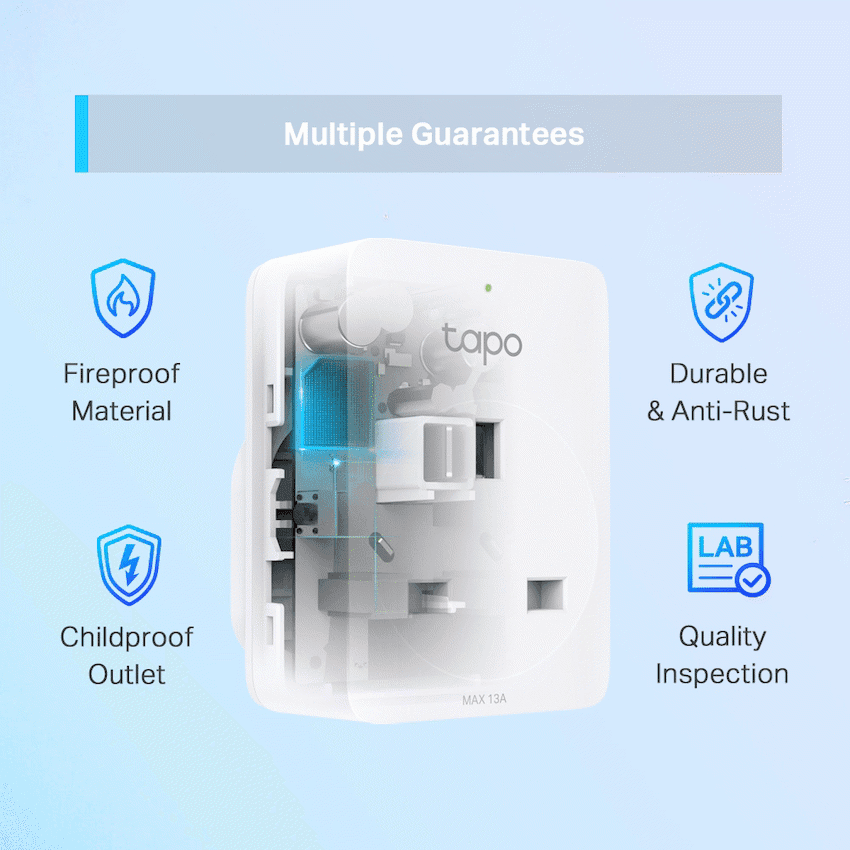TP-Link Tapo P110 13A 2 Pin Shuco Smart Wi-Fi Plug, Power Monitoring 7