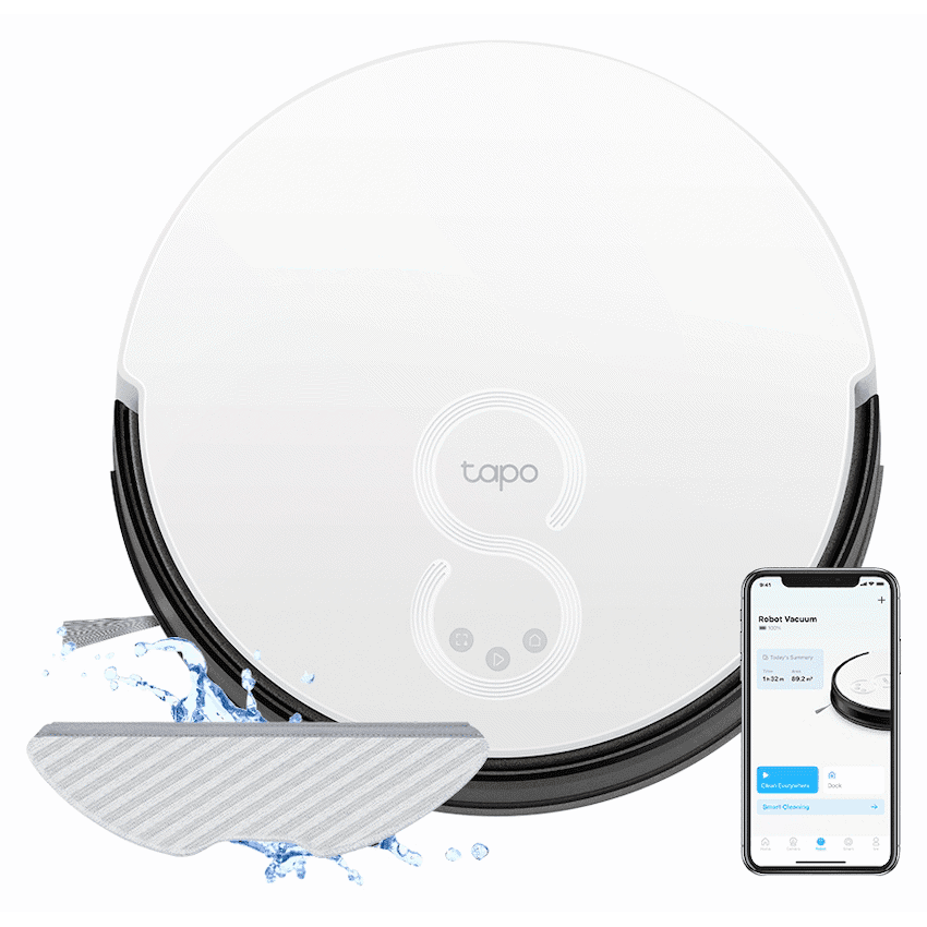 TP-Link Tapo RV10 Robot Vacuum and Mop, Gyroscope, 2600 mAh, 300 ml 1