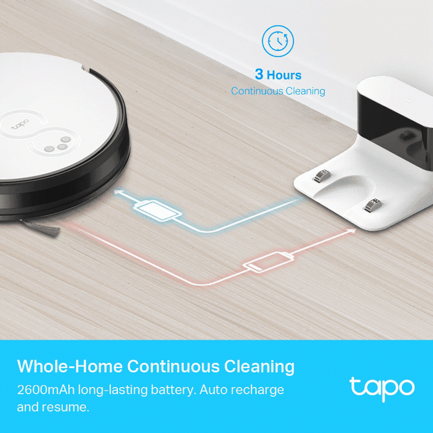 TP-Link Tapo RV10 Robot Vacuum and Mop, Gyroscope, 2600 mAh, 300 ml 8