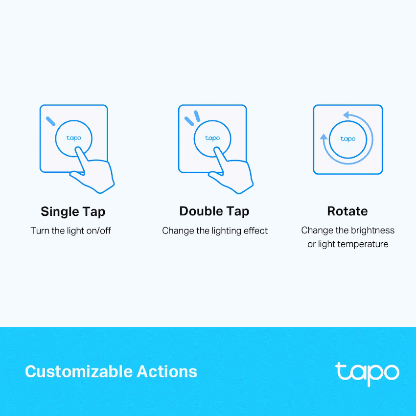 TP-Link Tapo S200D Smart 868mhz Remote Dimmer Switch with CR2032 Battery 5