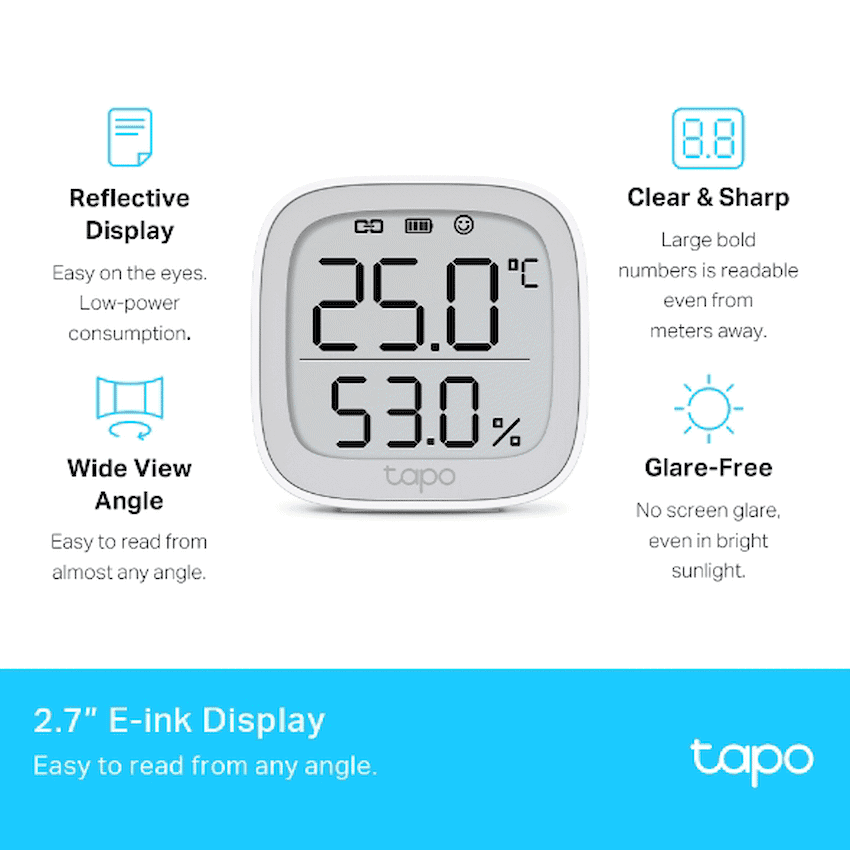 TP-Link Tapo T315 Smart 868mhz Temperature & Humidity Monitor 7