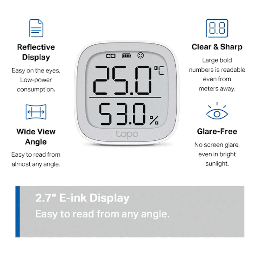 TP-Link Tapo T315 Smart 868mhz Temperature & Humidity Monitor 8