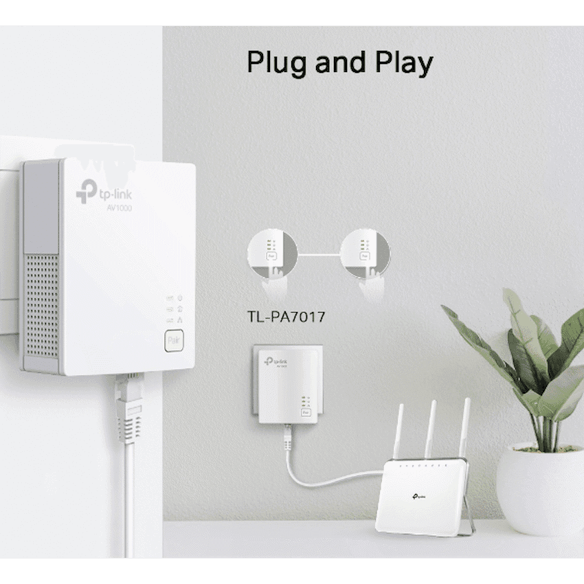 TP-Link TL-PA7017KIT AV1000 Gigabit Powerline Starter Kit 6