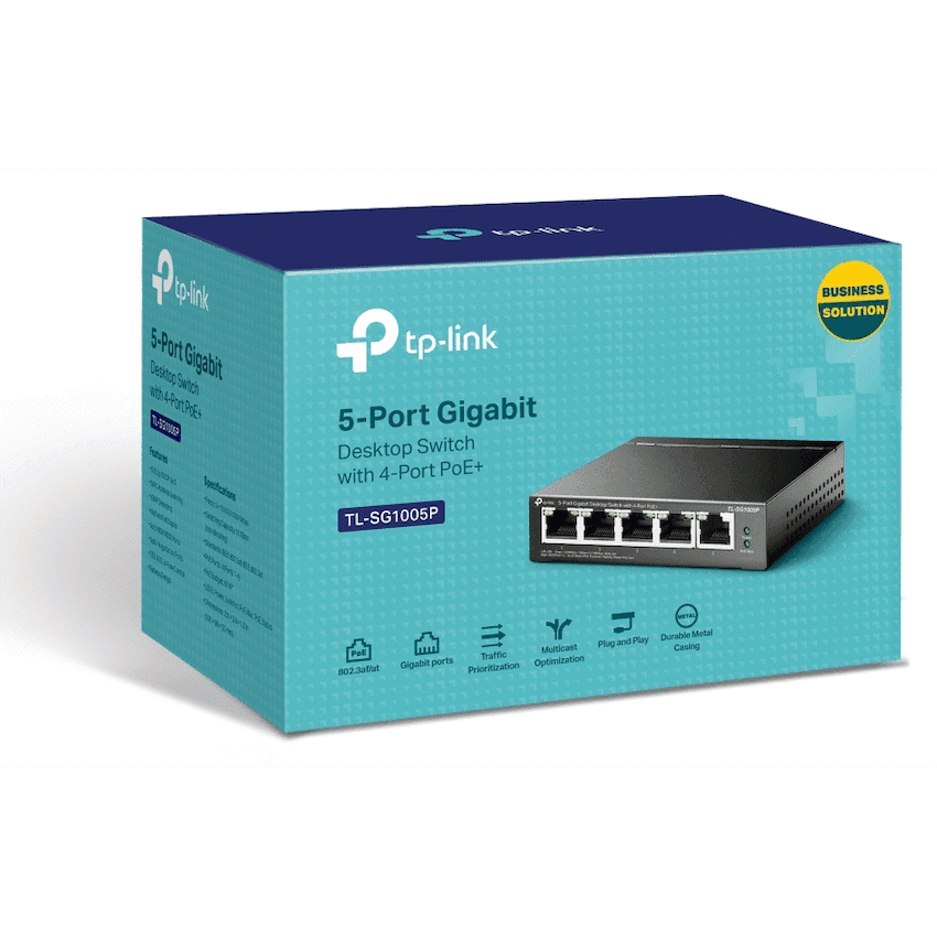 TP-Link TL-SG1005P 5-Port Gigabit Desktop Switch with 4-Port PoE+ 2