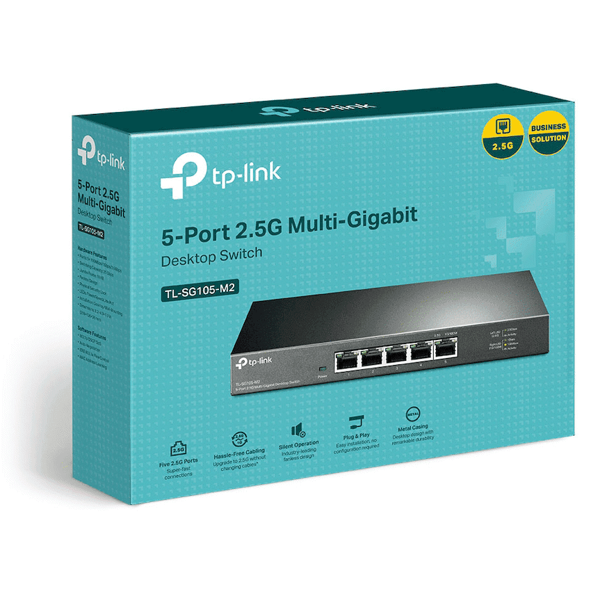 TP-Link TL-SG105-M2 5-Port 2.5G Multi-Gigabit Desktop Switch 8