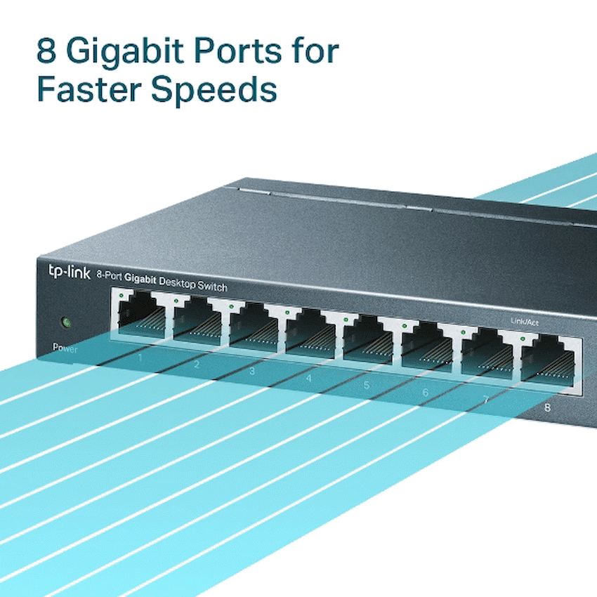 TP-Link TL-SG108 8-Port Gigabit Desktop Switch 3