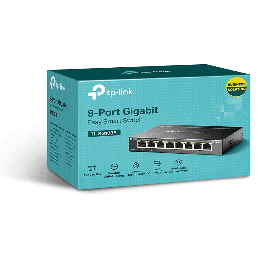 TP-Link TL-SG108E 8-Port Gigabit Easy Smart Switch 8