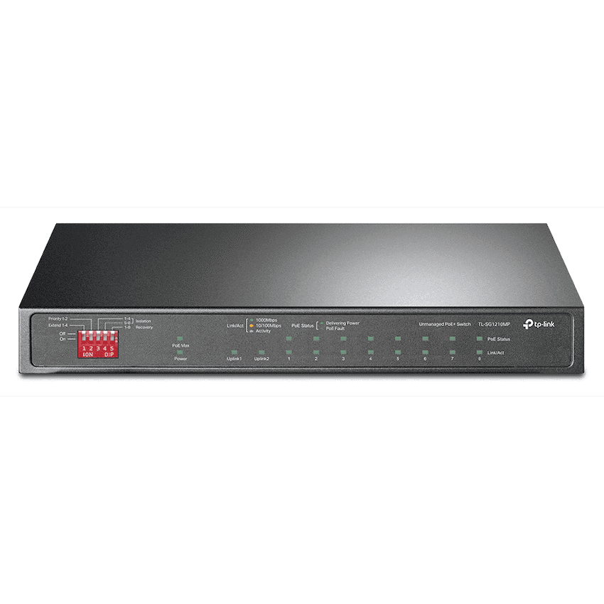 TP-Link TL-SG1210MP 10-Port Gigabit Desktop Switch with 8-Port PoE+ 2