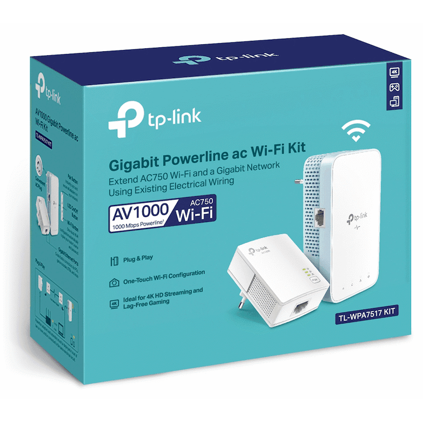 TP-Link TL-WPA7517 KIT AV1000 Powerline Wi-Fi Kit 6