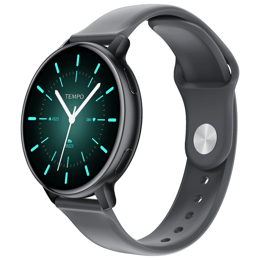 Tempo Pulse Round Smart Watch Black&Blue 2