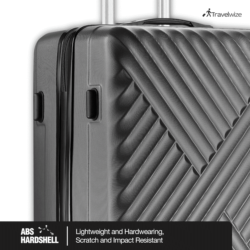 Travelwize Astra ABS 4-Wheels Spinner 3Pc Luggage Set Black 8