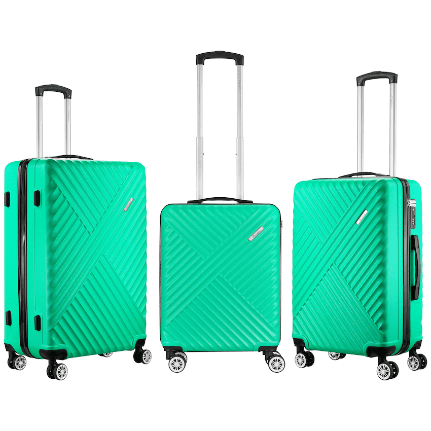 Travelwize Astra ABS 4-Wheels Spinner 3Pc Luggage Set Black 3