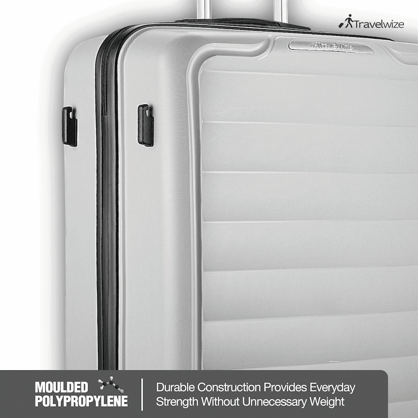 Travelwize Ibiza PP 4-Wheel Spinner 75cm Luggage - Grey 5