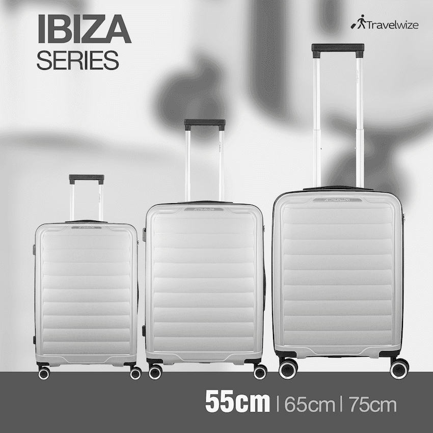 Travelwize Ibiza PP 4-Wheel Spinner 75cm Luggage - Grey 6