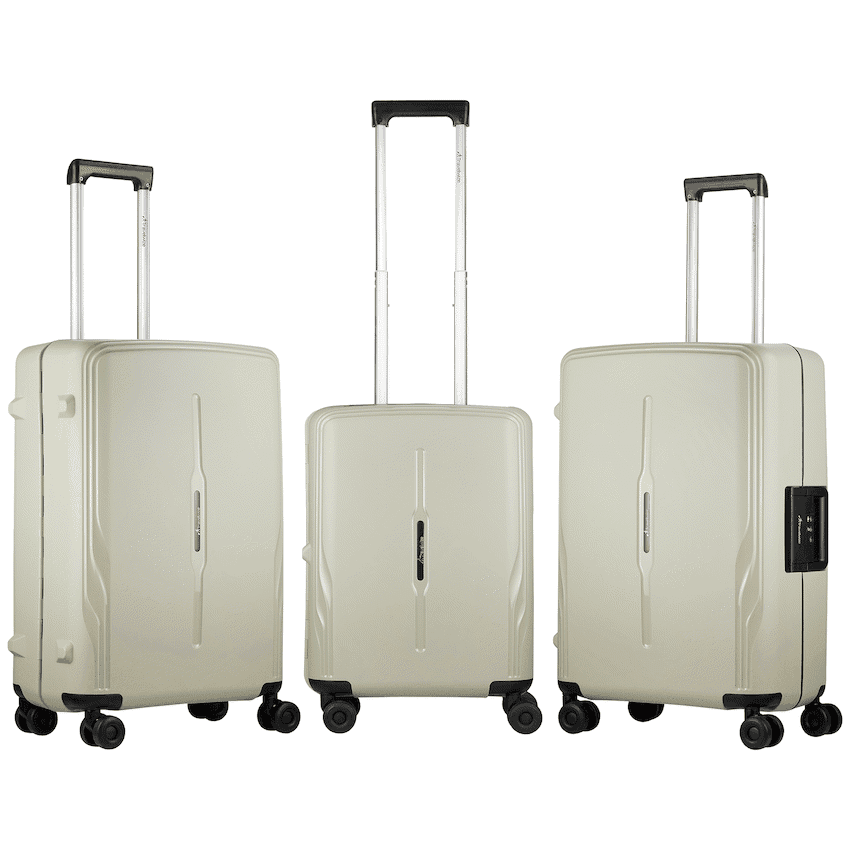 Travelwize Clipper PP 3Pc 4-Wheel Spinner Luggage Set Beige 7