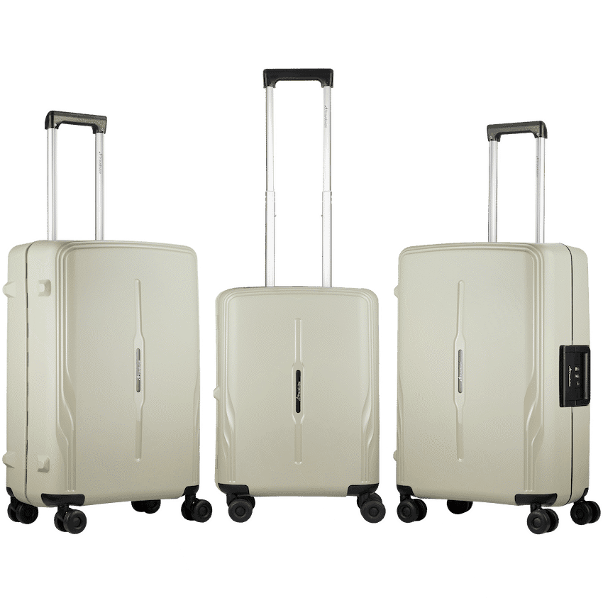 Travelwize Clipper PP 3Pc 4-Wheel Spinner Luggage Set Beige 1