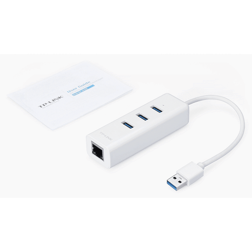 TP-Link UE330 USB 3.0 to Gigabit Ethernet Network Adapter with 3-Port USB 3.0 Hub 2